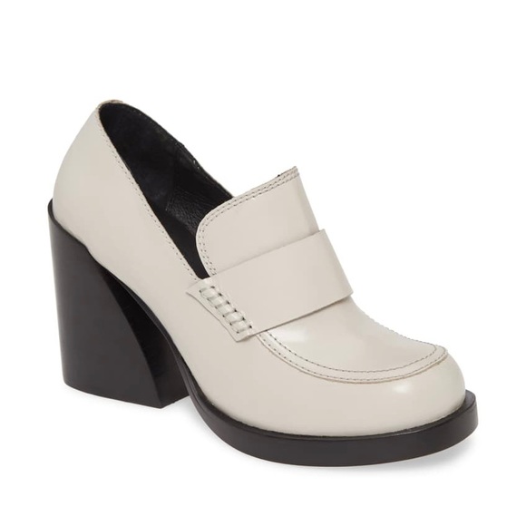 Jeffrey Campbell Alexey Ivory Loafer Pumps - Picture 4 of 9